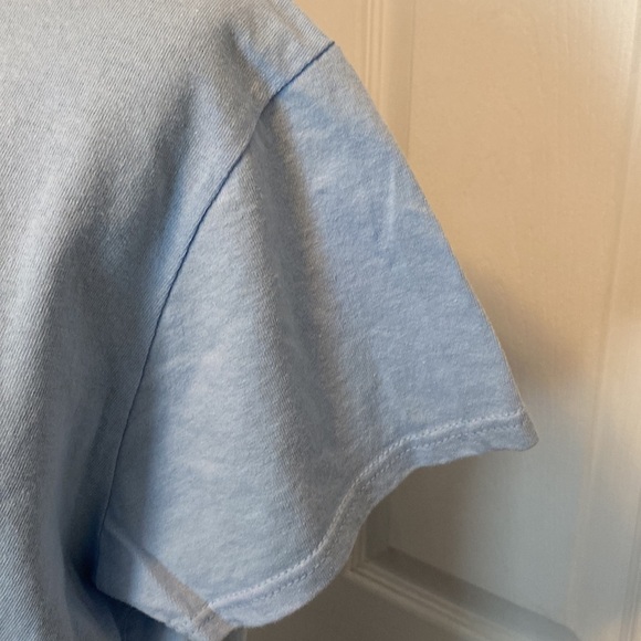 Womens Heart Dogs T-Shirt sz XL Light blue with teal and purple - Picture 4 of 7